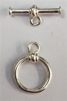 Sterling Silver Small Round Toggle