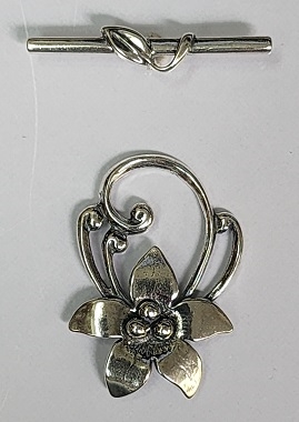Sterling Silver Starflower Toggle