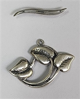 Sterling Silver Three Leaf Toggle