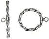Sterling Silver Twist Tubing Toggle