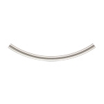 Sterling Silver Curved Tube - 2mm x 30mm