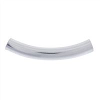 Sterling Silver Curved Tube - 5mm x 35mm