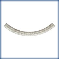 Sterling Silver Decortative Curved Tube - Mesh