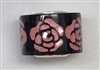 Sterling Large Hole Bead- Pink Mother of Pearl Rose