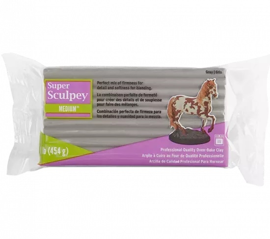 Super Sculpey Medium Blend 1 Lb. Gray