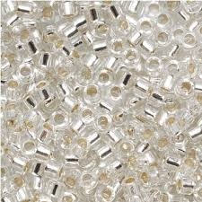 Taiwanese Size 11/0 Seed Bead - Silver Lined Crystal Clear - #S21
