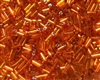 Taiwanese #3 Bugle Bead - Silver Lined Orange #B30