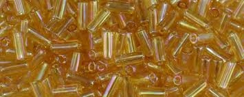 Taiwanese #3 Bugle Bead - Topaz AB #B402D