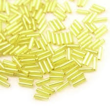 Taiwanese #3 Bugle Bead - Silver Lined Yellow #B32