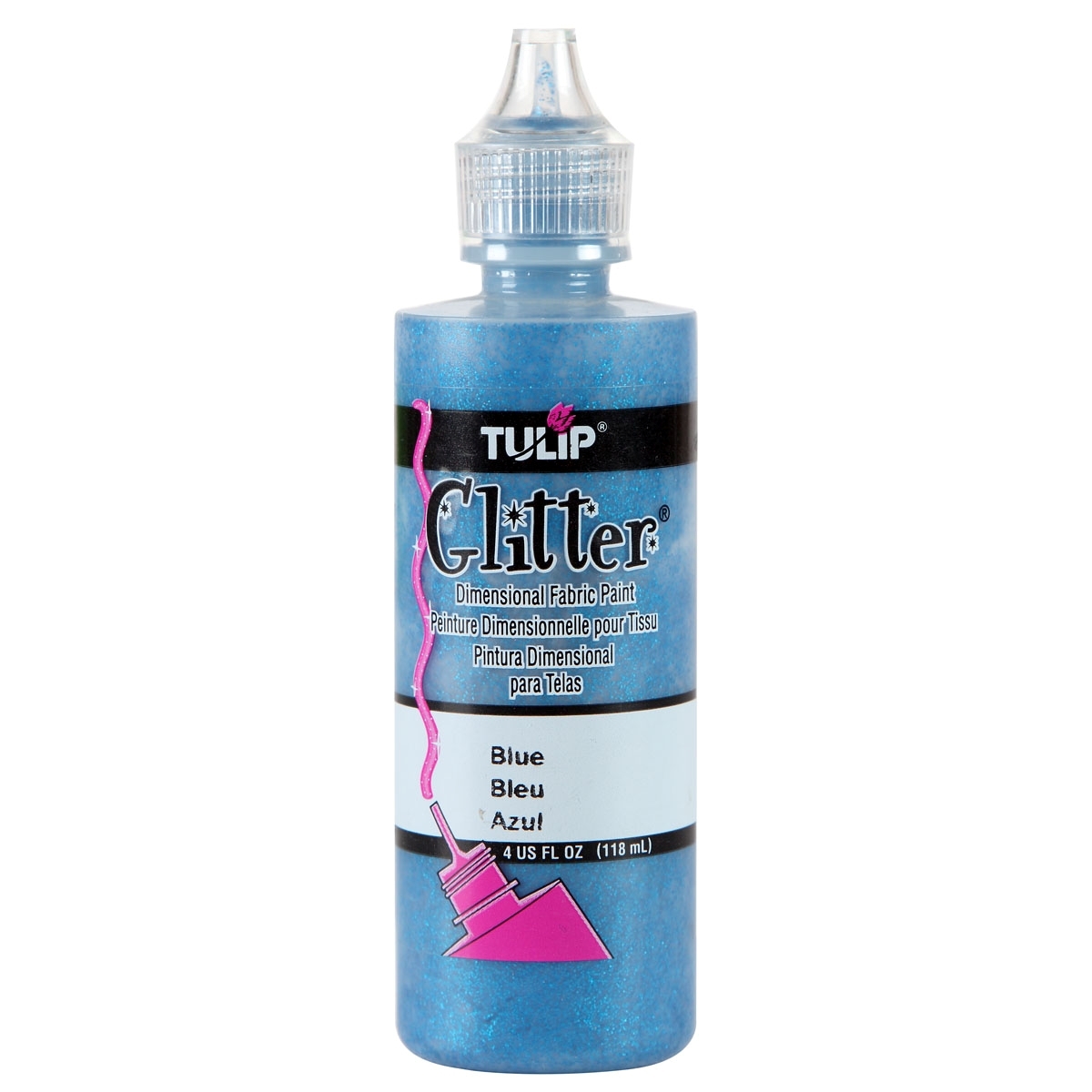 TULIP Glitter Fabric Spray Paint, Black Diamond