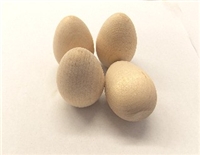 Wood Egg - Pullet 1 3/8" x 2"