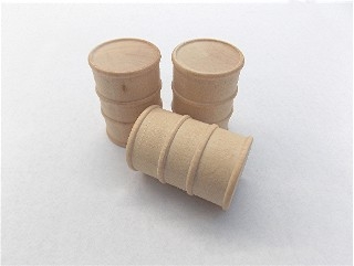 Wood Miniature Oil Drum - 1 1/8" x 1 5/8"