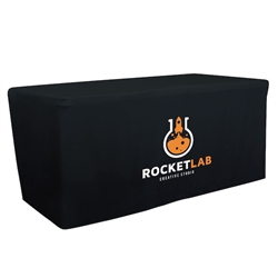 6ft Stylish and elegant, Creative Banner Fitted Table Throw Full Color Thermal Front professionally present your company image at events and trade shows. These premium quality polyester twill table throws are easy to care for and can be easily washed.