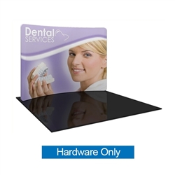 Formulate Essential 10ft Horizontal Curve Backwall Display Hardware Only offers graphic area to get you noticed at your trade show! Formulate Essential Trade Show Displays are available in three layouts: straight, horizontally curved, vertically curved