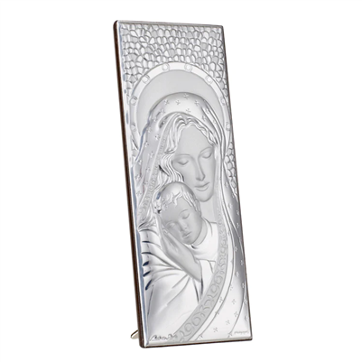 Madonna w. Child Italian 925 Silver Argento Communion Icon