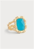Bamboo With Stone Ring - Gemstones