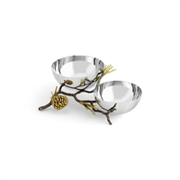 Pine Cone Double Bowl