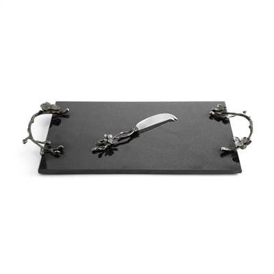 Black Orchid Cheese Board w/ Knife LG