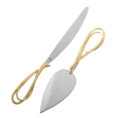 CALLA LILY CAKE KNIFE & SERVER SET