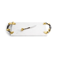 Golden Ginkgo Large Cheese Board w/ Knife