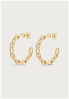 Enchanted Forest Chain Hoop Earrings