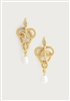 Serpent Pearl Drop Earrings