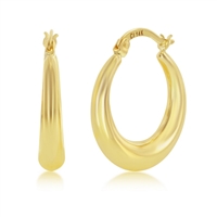 Yellow Gold 20mm Hoop Earrings - 14K Gold