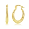 Yellow Gold 18mm Hoop Earrings - 14K Gold