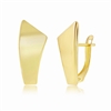 14K Yellow Gold Polished 20mm Geometric Hoop Earrings
