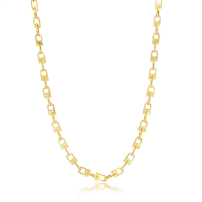 14K Yellow Gold U-Link Design Necklace