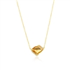 14K Yellow Gold, 2.04ct Citrine, Diamond Necklace - 17 Stones
