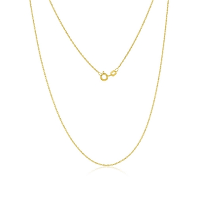 14K Yellow Gold 1.2mm Loose Rope Chain