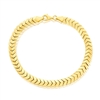 14K Yellow Gold, 5.5mm Chevron Style Bracelet