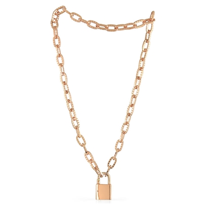 BRONZE NECKLACE ROSE GOLD