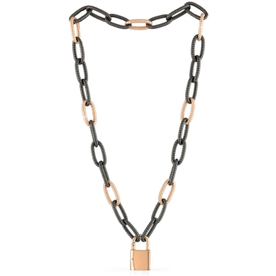 BRONZE NECKLACE BLACK