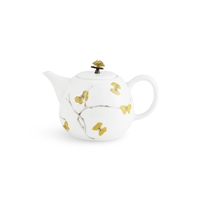 Butterfly Ginkgo Porcelain Tea Pot