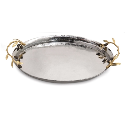 OLIVE BRANCH OVAL SERVING TRAY