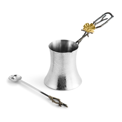 Butterfly Ginkgo Coffee Pot w/ Spoon Medium