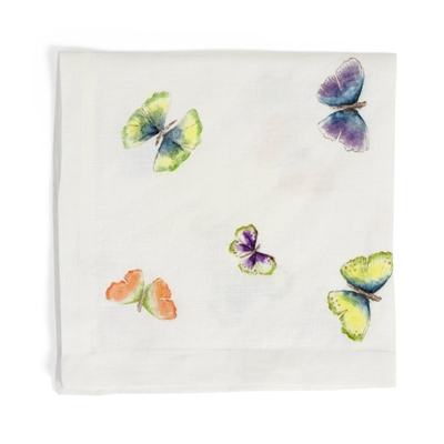Butterfly Ginkgo Printed Dinner Napkin