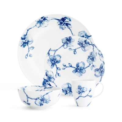 Botanical Leaf Dinnerware - Rimmed Bowl