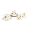 Butterfly Ginkgo Gold Demitasse Set