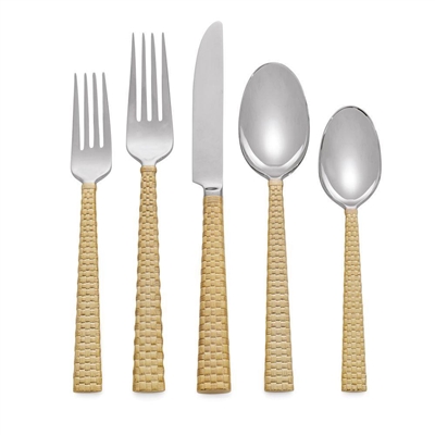 Palm Gold 5-Piece Flatware Set