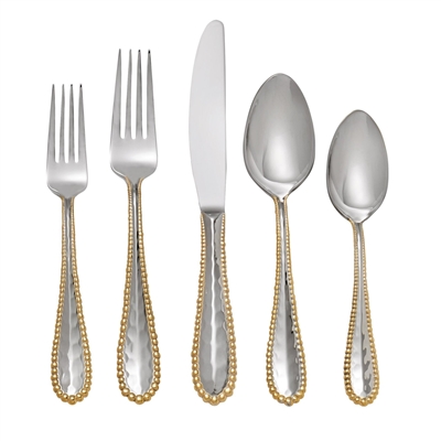 Molten Gold 5-Piece Flatware Set