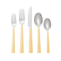 Twist Gold 5-Piece Flatware Set