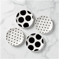 On The Dot Assorted Tidbit Plates, Set of 4