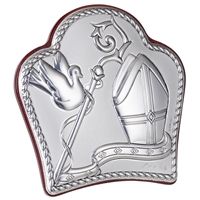 This elegant Religious Icon by Sima Creations features the beauty and shine of 925 Silver while exuding a lighthearted look with its abstract shape. This unique and spirited piece is a part of the extensive works in the argento line of Sima collectibles.
