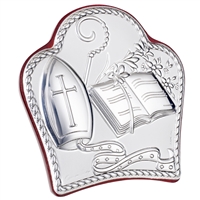 This elegant Religious Icon by Sima Creations features the beauty and shine of 925 Silver while exuding a lighthearted look with its abstract shape. This unique and spirited piece is a part of the extensive works in the argento line of Sima collectibles.
