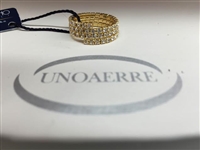 UNOAERRE by UNOAERRE Three Strand Ring in Gold Brass