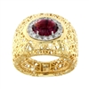 Anello con Brillanti e Tourmaline
