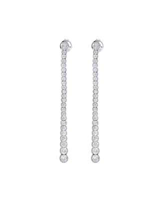 GRADUATED ROUND BEZEL EARRINGS